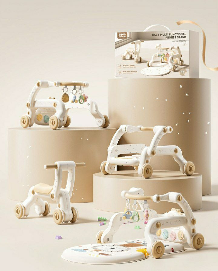 Trotteur/déambulateur multifonctionnel pour bébé.