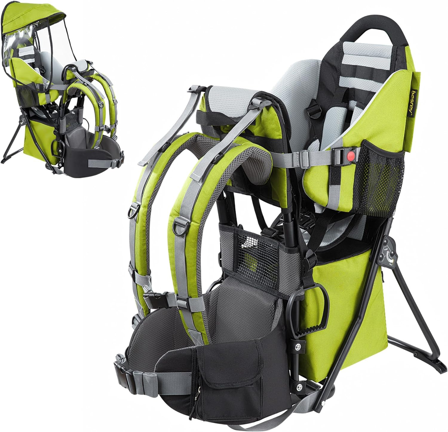 besrey Porte-bébé de randonnée, Sac à dos pour enfant, Porte-Sac à dos à usage en extérieur