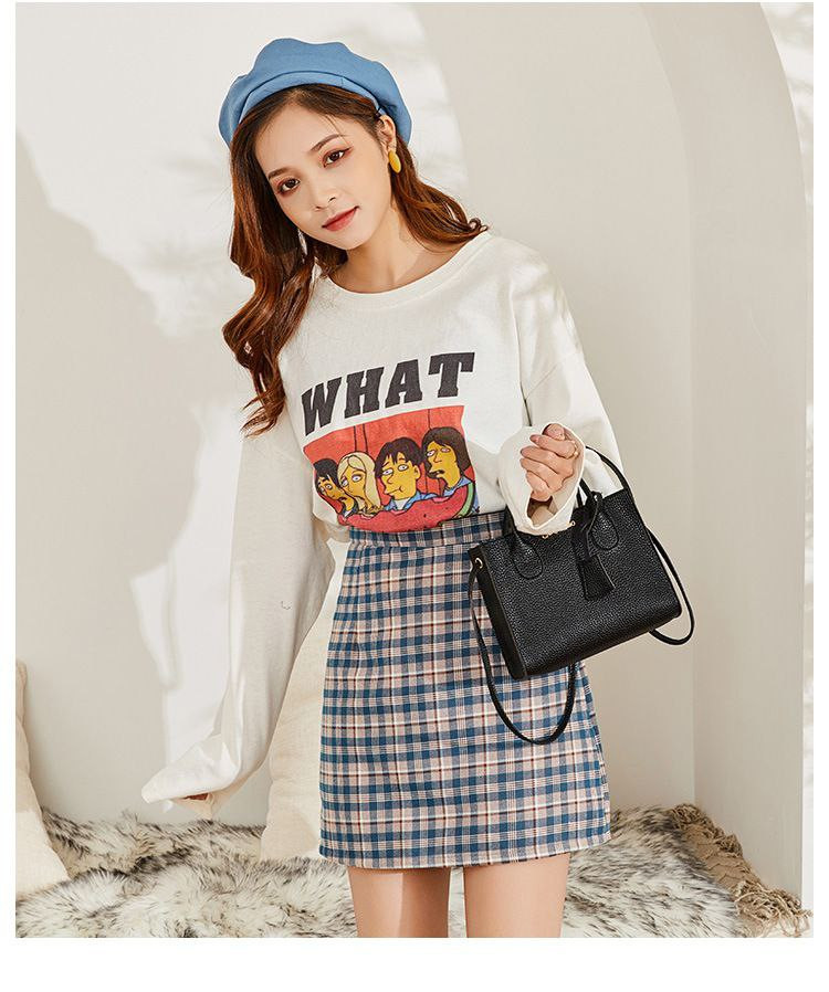 Nouveau sac croisé diagonal sur une épaule petit sac carré téléphone portable porte-monnaie Sac à main motif litchi